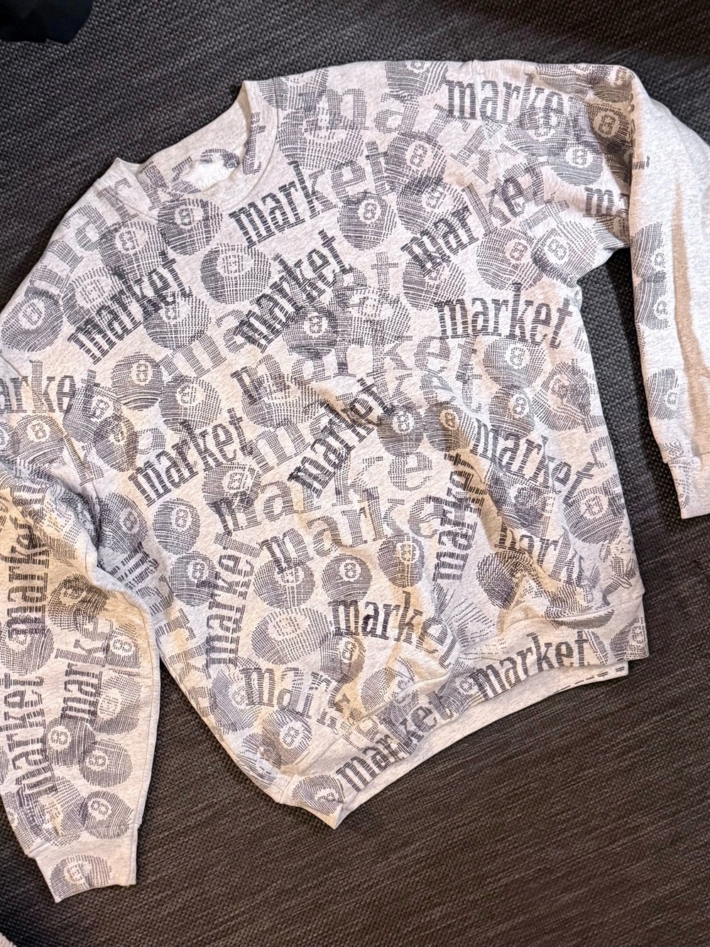 Market All-Over Print Crewneck Sweatshirt